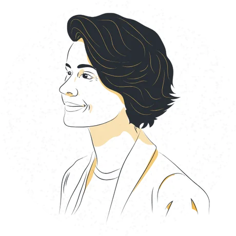 Illustration of a female digital expert coordinating IT outsourcing projects, representing N2’s inclusive and expert-driven freelance network for digital transformation.